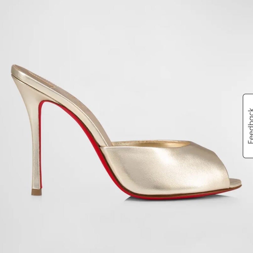 Me Dolly Metallic Red Sole Slide Sandals
